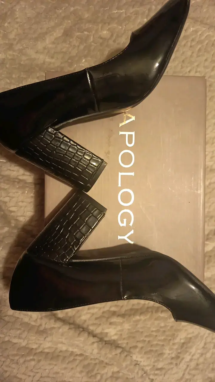 Zapatos de tacón negro Apology de cuero - 4