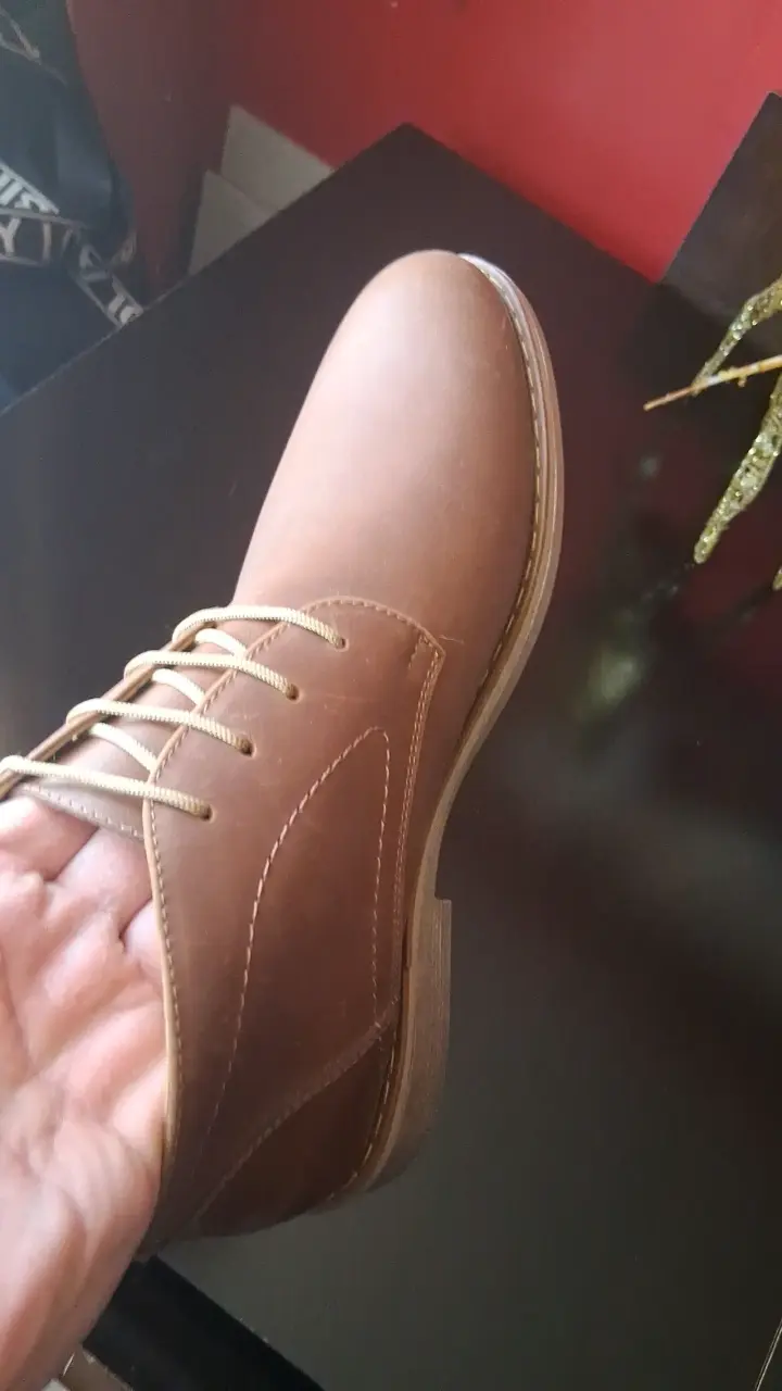 Botines de cuero marrón para hombre - 1