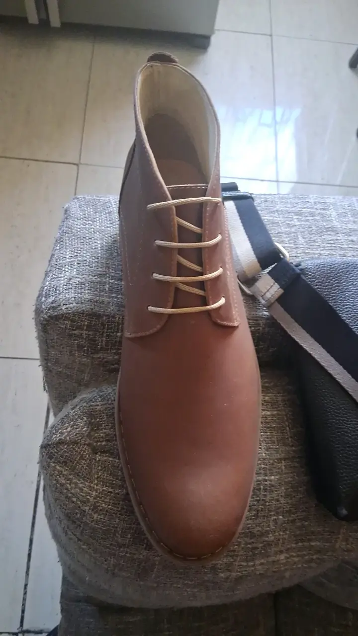 Botines de cuero marrón para hombre - 2
