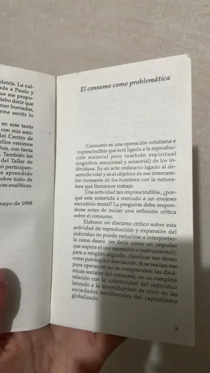 Libro 'El Consumo Me Consume' de Tomás Moulian - 2
