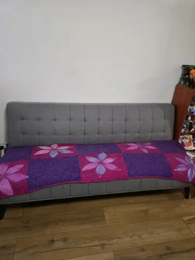 Sofá cama gris moderno plegable - miniatura 2