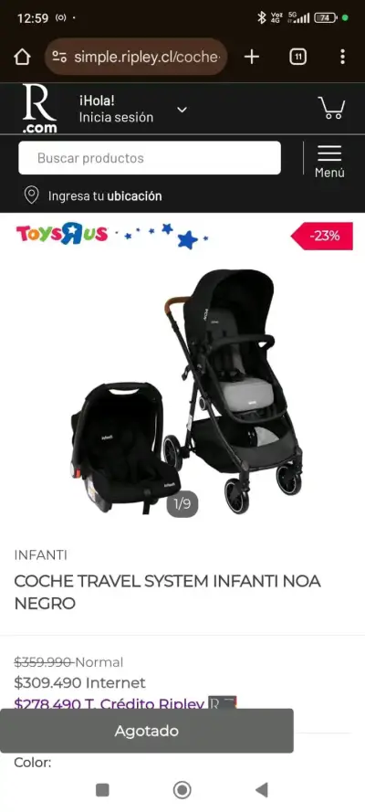 Coche Travel System Infanti Noa Negro - miniatura 4