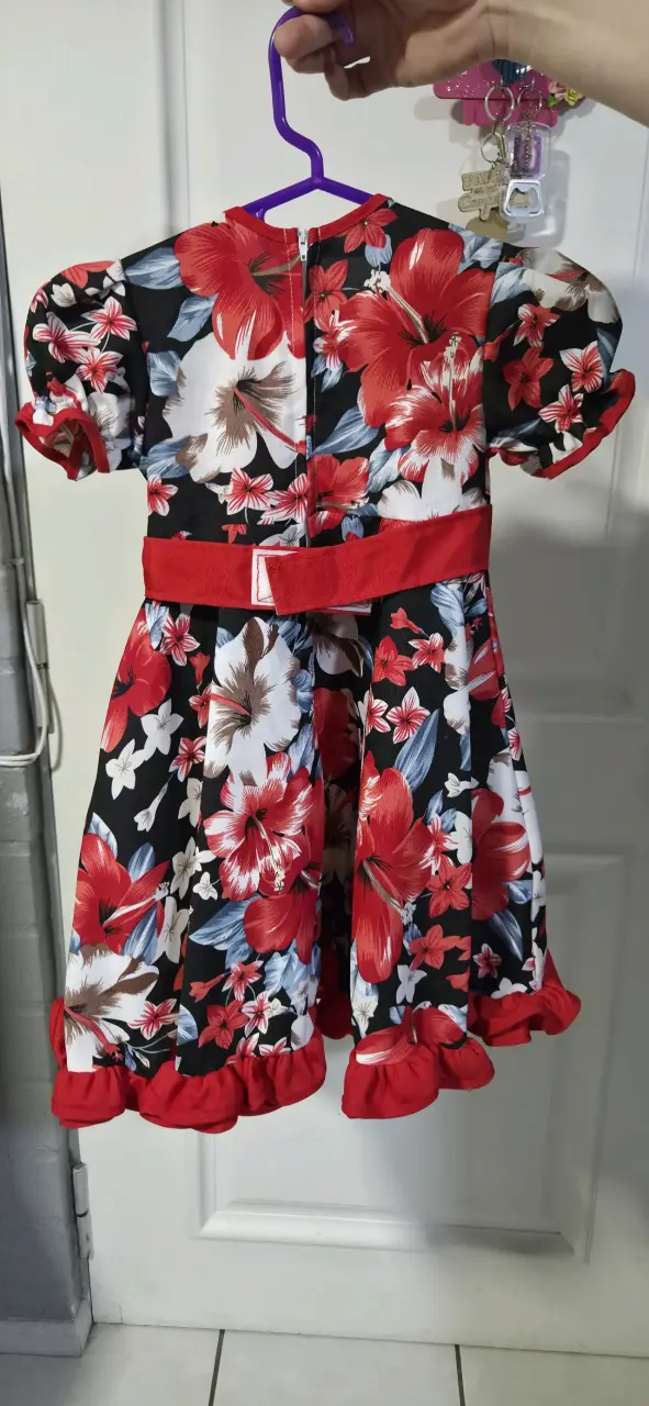 Vestido infantil floral huasita talla 4. - 4