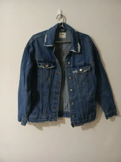Chaqueta de mezclilla azul para mujer talla S - miniatura 1
