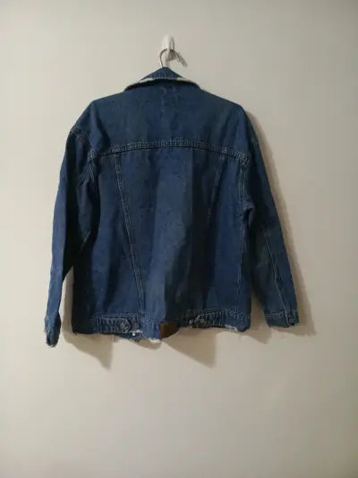 Chaqueta de mezclilla azul para mujer talla S - miniatura 2
