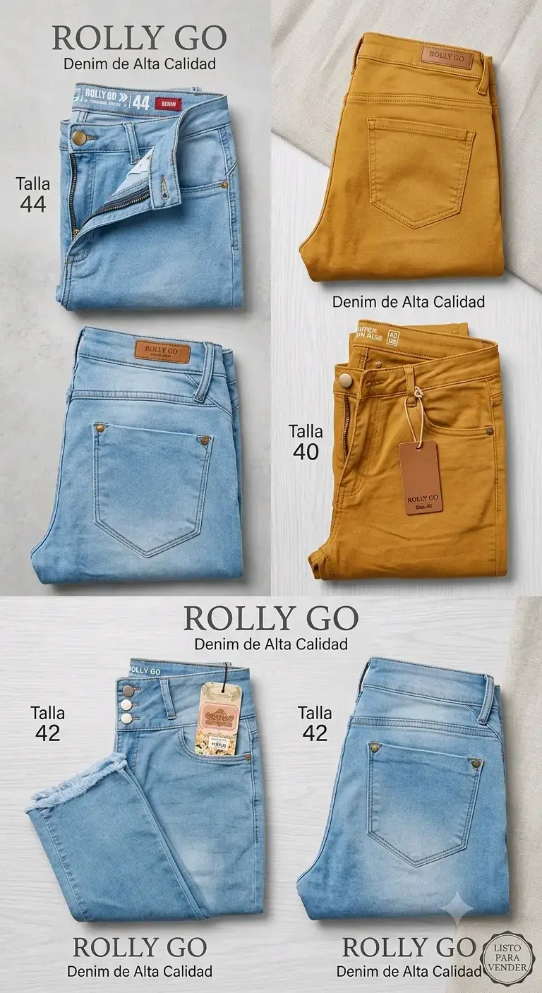 Jeans Rolly Go de alta calidad en varios colores