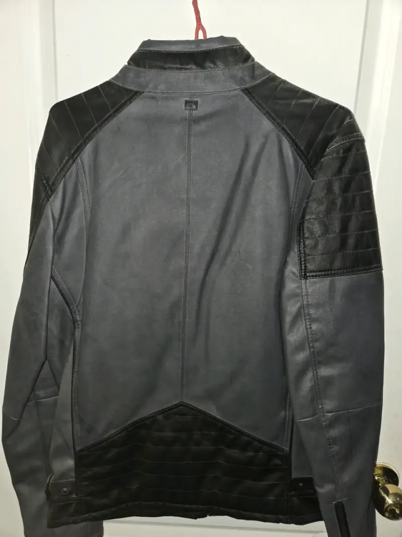 Chaqueta de cuero negra para hombre - 3