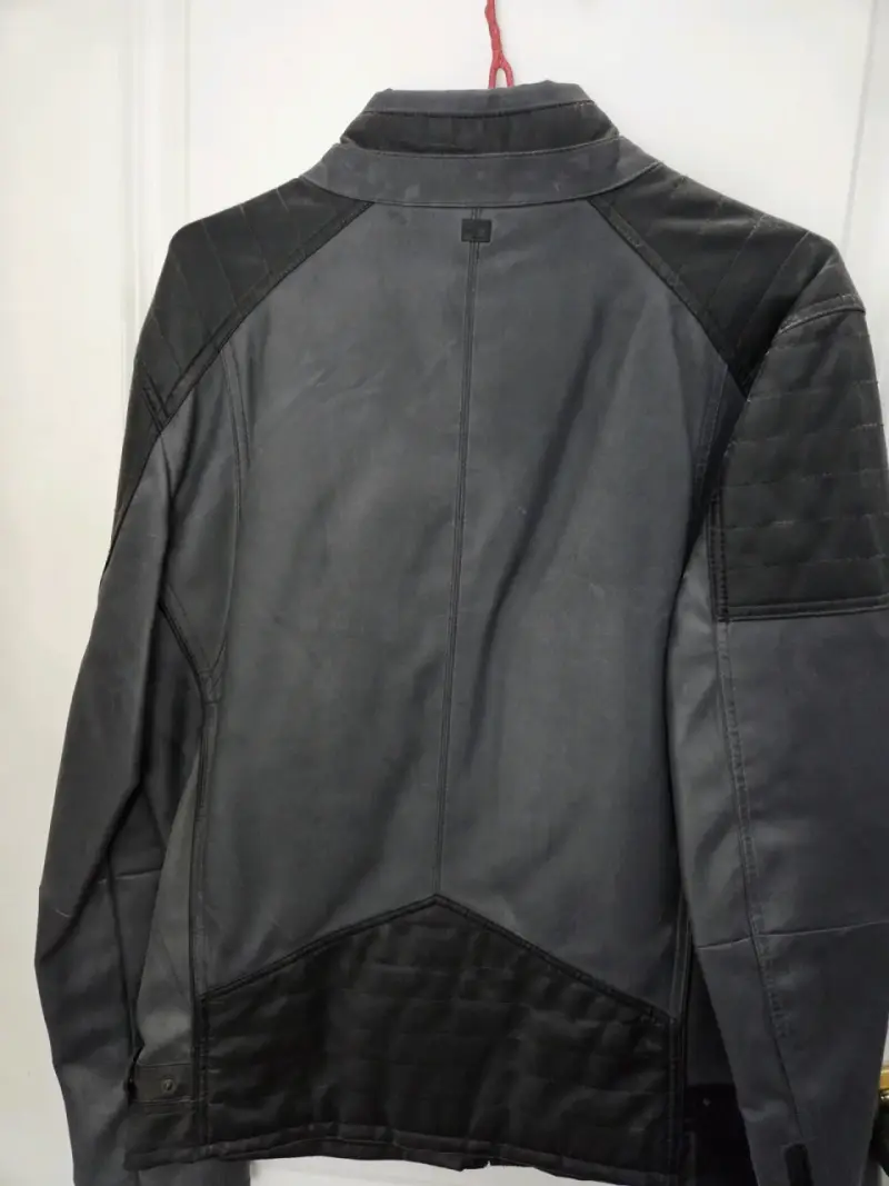 Chaqueta de cuero negra para hombre - 4
