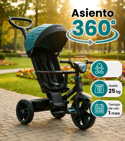 Triciclo Bebesit con Asiento Giratorio 360° - miniatura 1