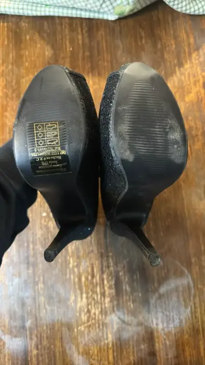 Zapatos de tacón alto negros con brillo Mussa - miniatura 3