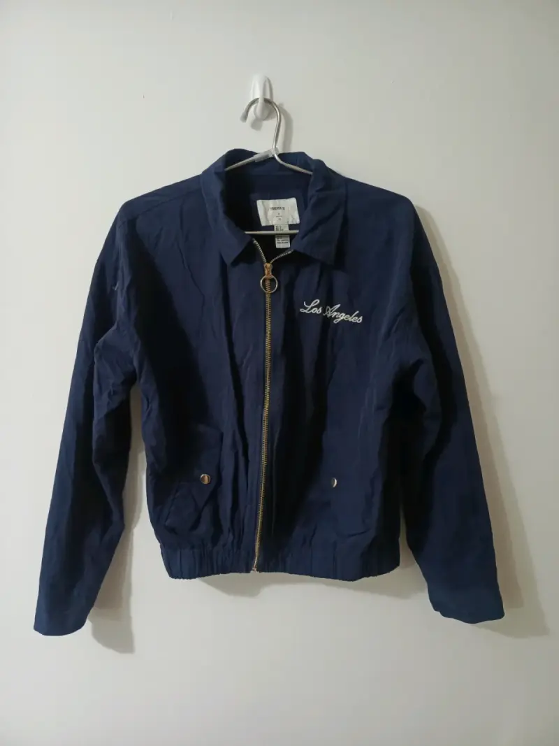 Chaqueta azul con bordado 'Los Angeles' - 1