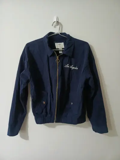 Chaqueta azul con bordado 'Los Angeles' - miniatura 1