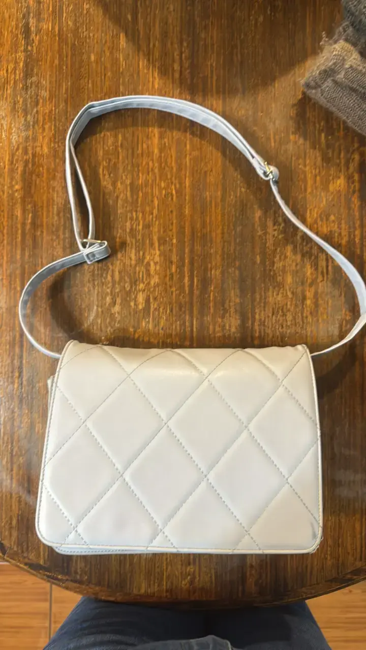 Cartera cruzada acolchada celeste - 2