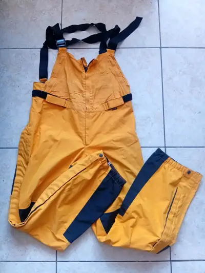 Pantalones impermeables Jack Wolfskin amarillos - miniatura 6