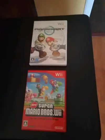 Juegos Wii Mario Kart y New Super Mario Bros - miniatura 1