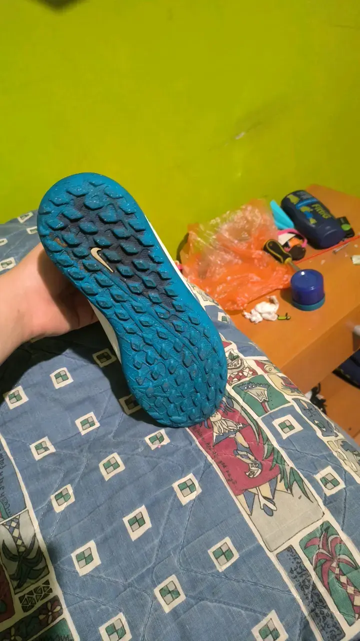 Zapatillas deportivas Nike Mercurial blancas y azules - 4