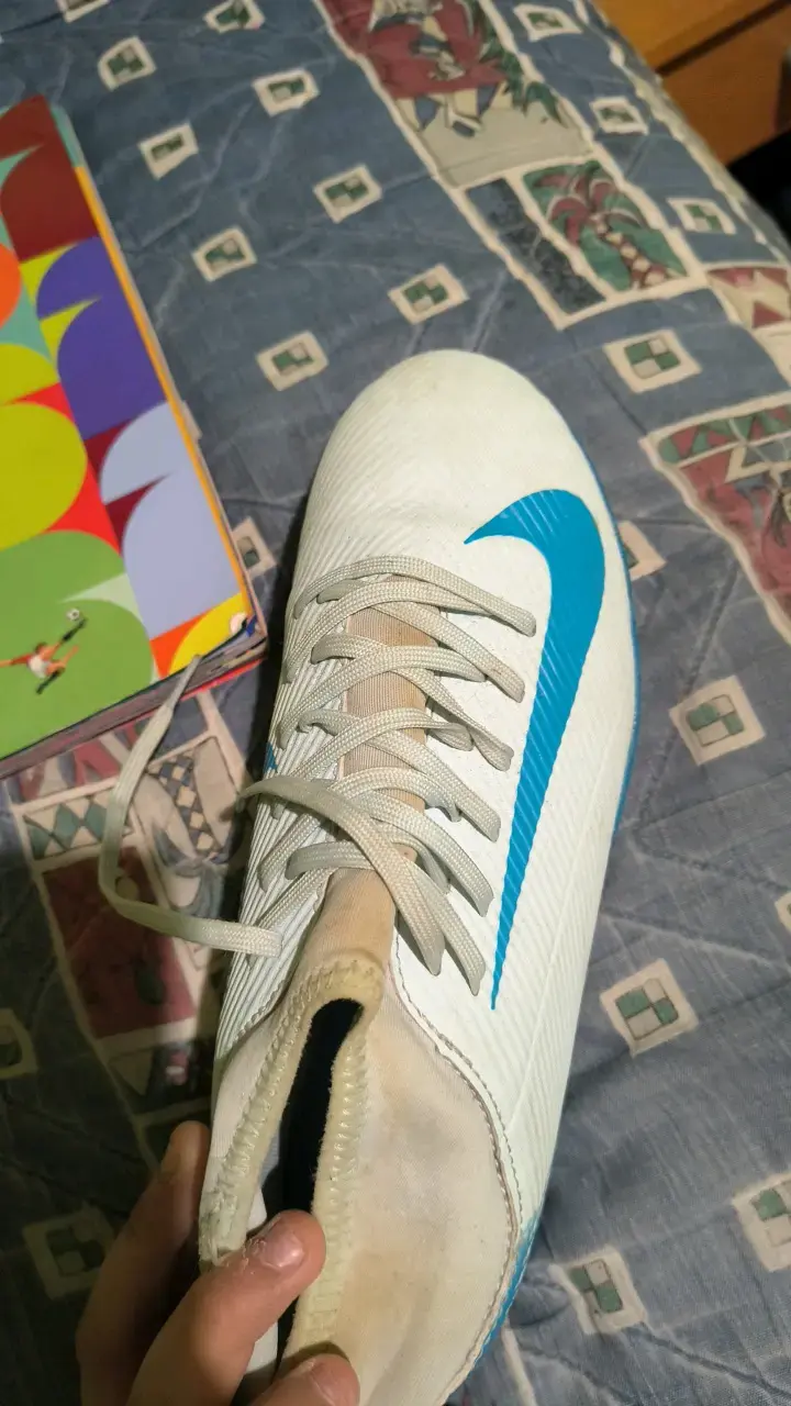 Zapatillas deportivas Nike Mercurial blancas y azules - 6