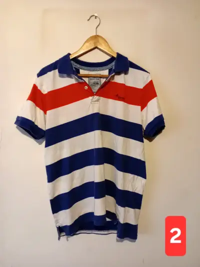 Polera Polo Rayada Ferouch Jeans Talla S - miniatura 1
