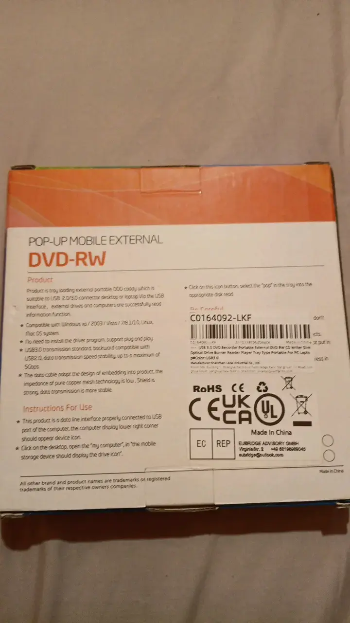 Unidad DVD-RW externa USB 3.0 portátil - 2