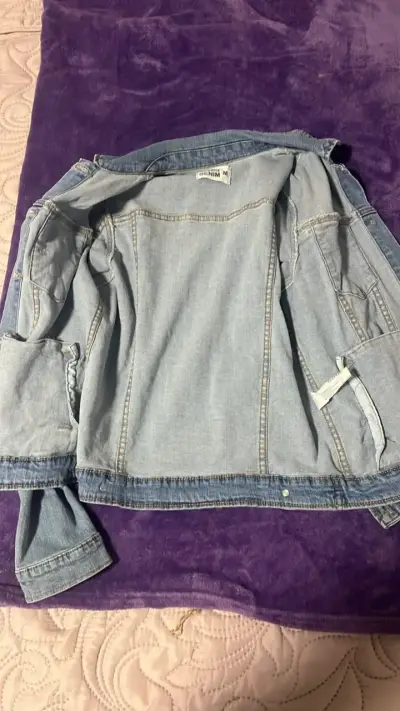 Chaqueta de mezclilla azul Opposite Denim - miniatura 4