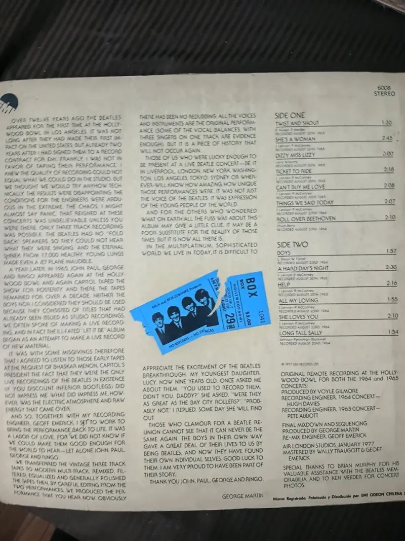 Vinilo The Beatles At The Hollywood Bowl - 2