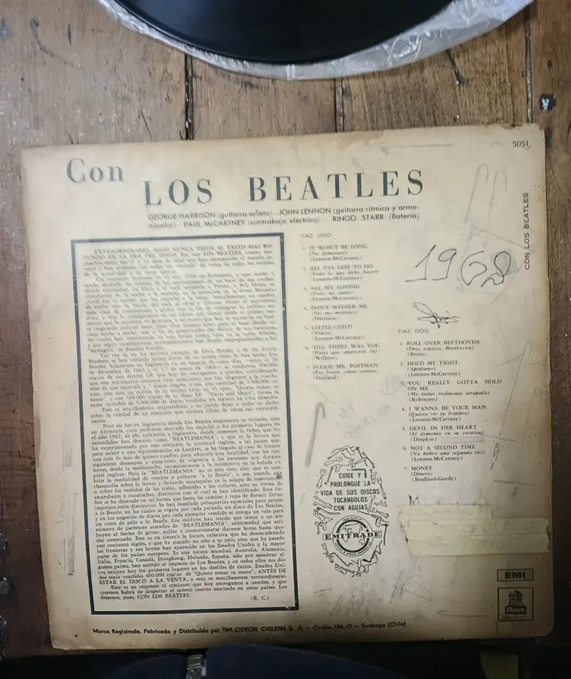Vinilo 'Con Los Beatles' EMI original - 2