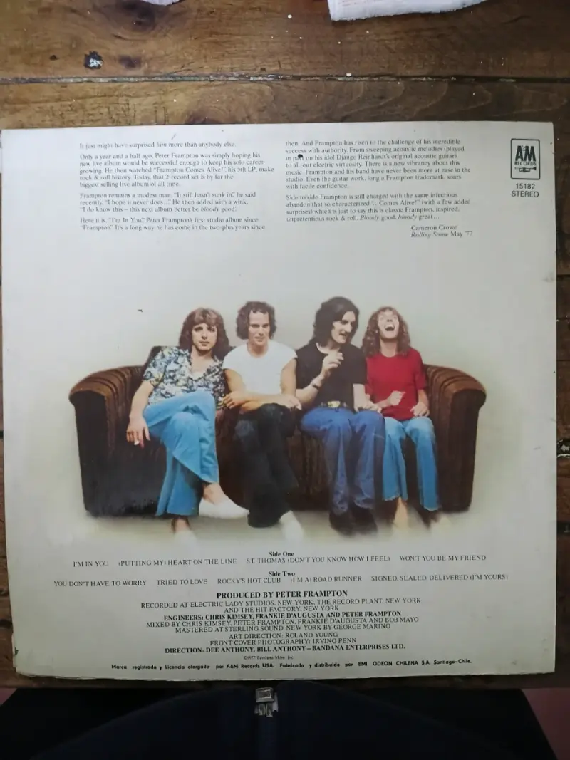 Vinilo Peter Frampton 'I'm In You' LP - 2