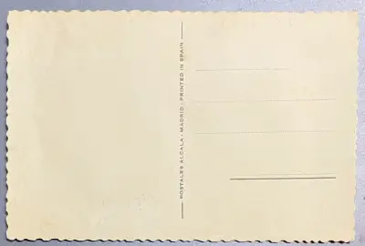 Postal española bordada con hilos  seda,  Andaluci - miniatura 2