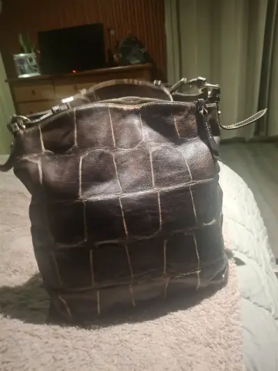Bolso de cuero Dooney & Bourke marrón estilo vintage - miniatura 2