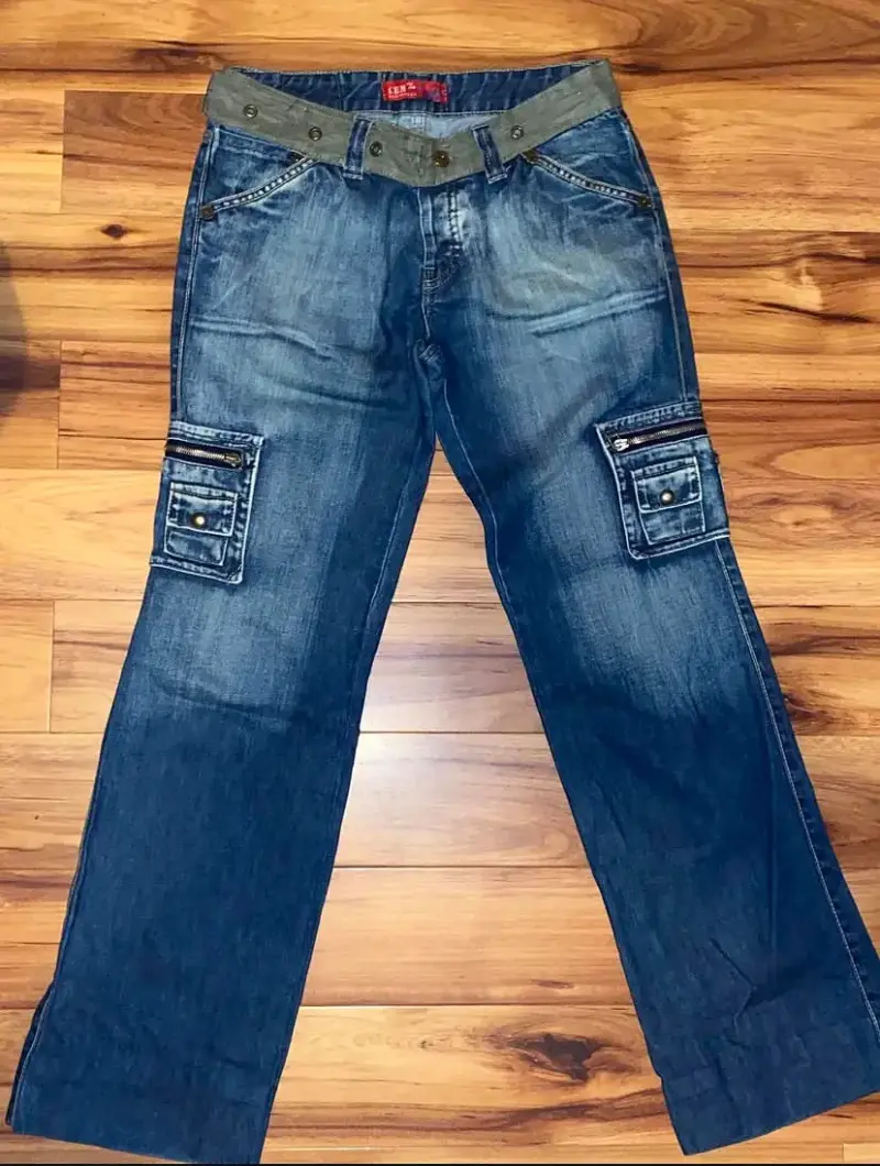 Jeans cargo tiro bajo - 2