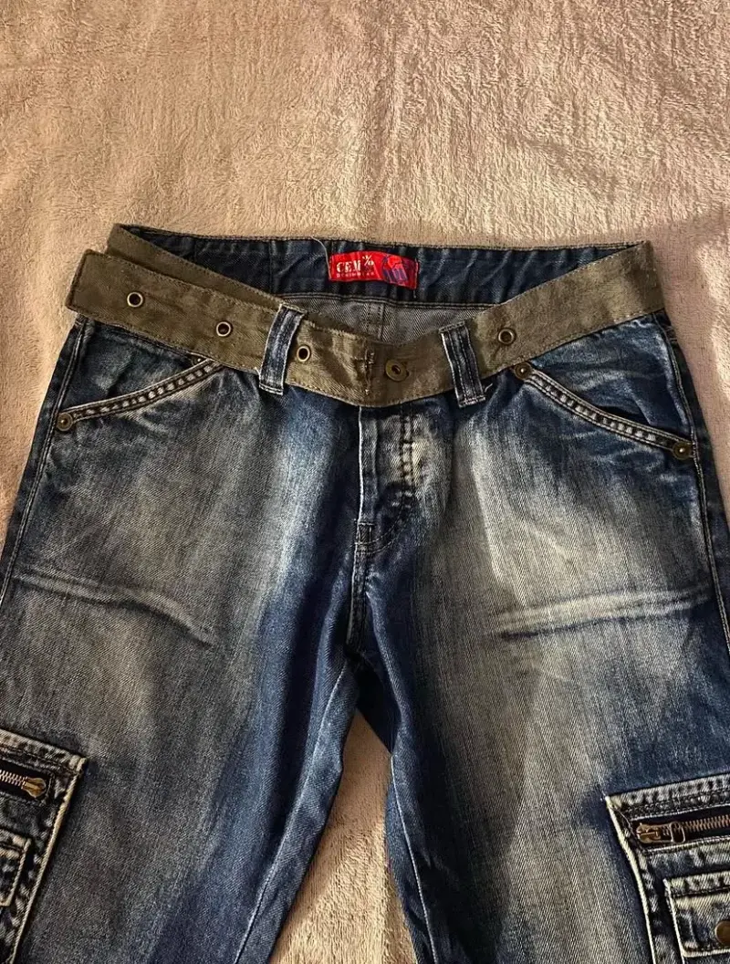 Jeans cargo tiro bajo - 4