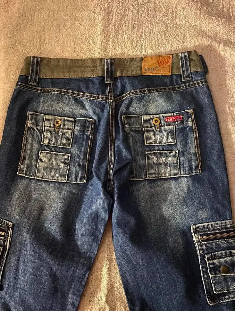 Jeans cargo tiro bajo - 5
