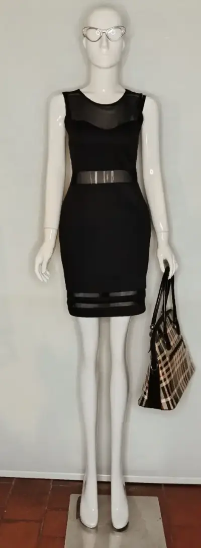 Línea Fiesta - Vestido H&M Negro/Transparencia S/M - miniatura 1