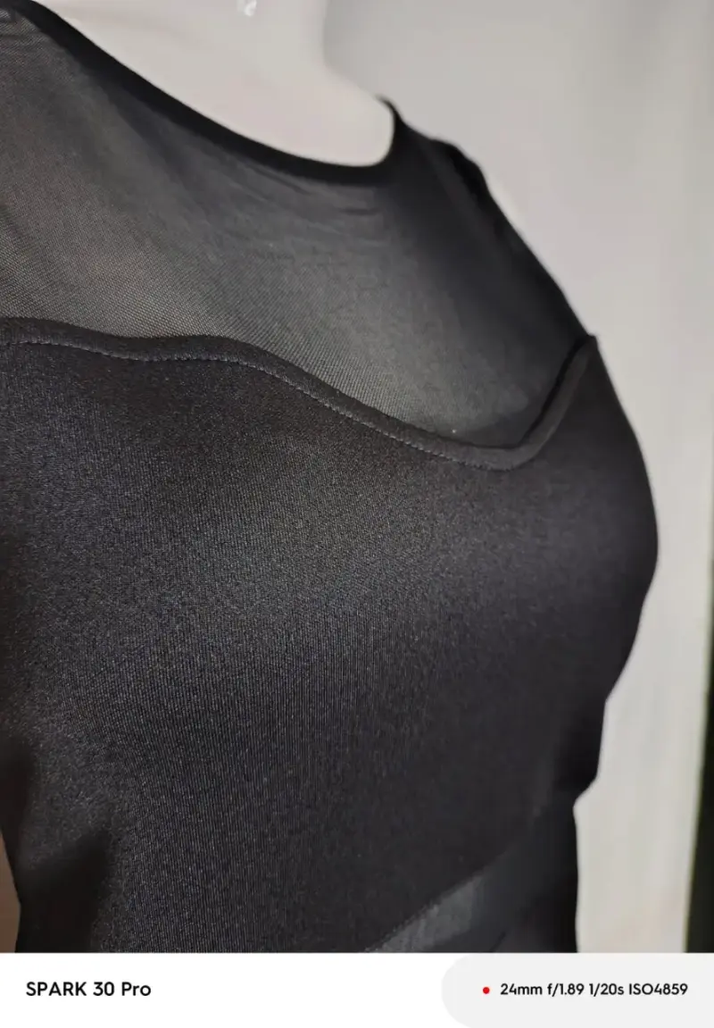 Línea Fiesta - Vestido H&M Negro/Transparencia S/M - 2