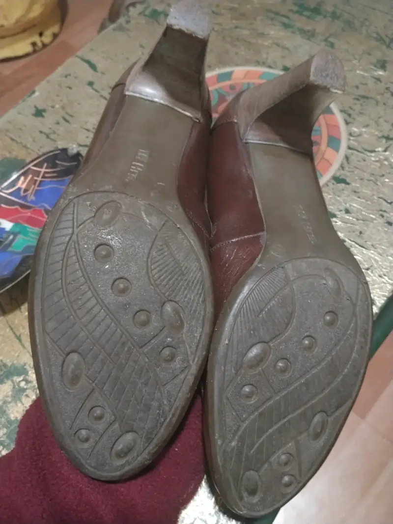 Zapatos de cuero marrón para mujer talla 39 - 2