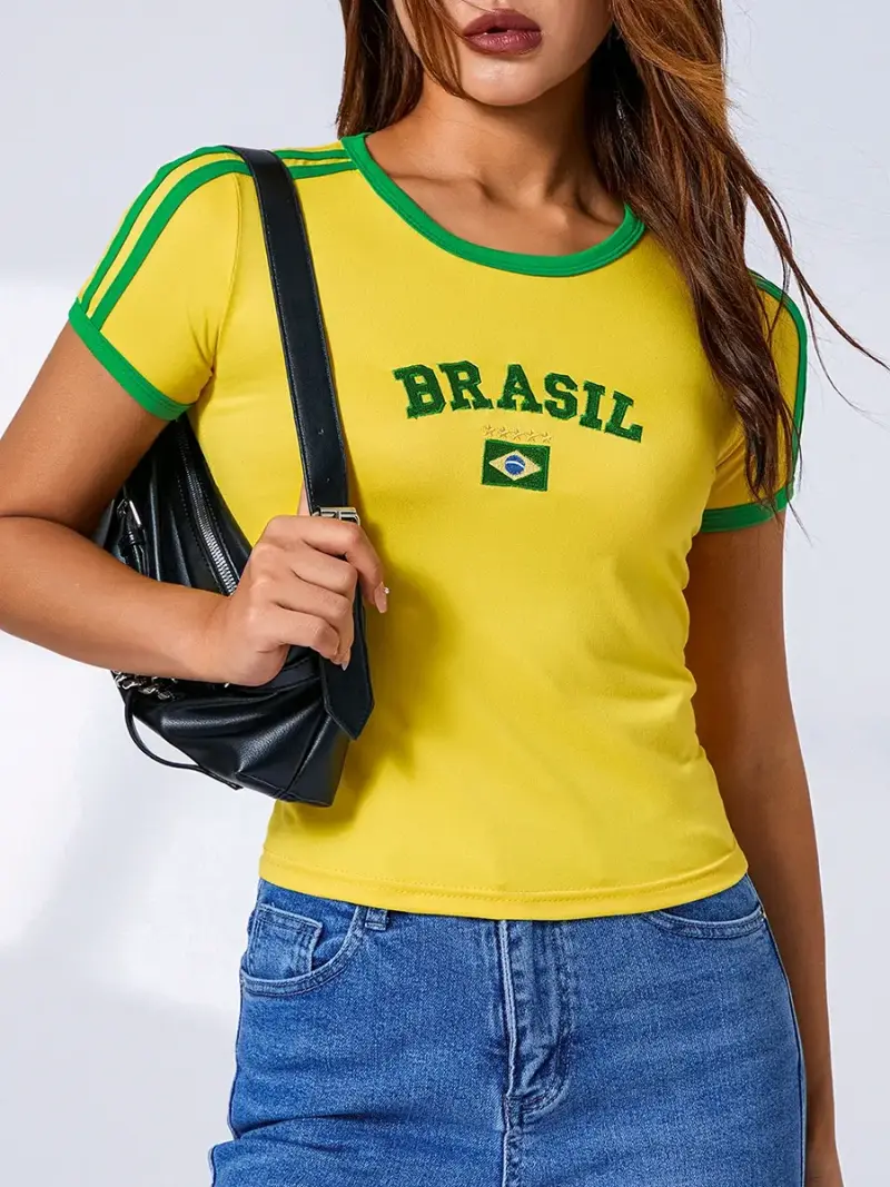 Polera amarilla Brasil - 4