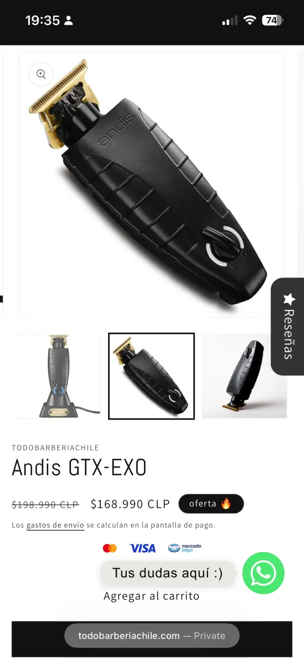 Cortadora de Pelo Andis GTX-EXO Profesional - 5
