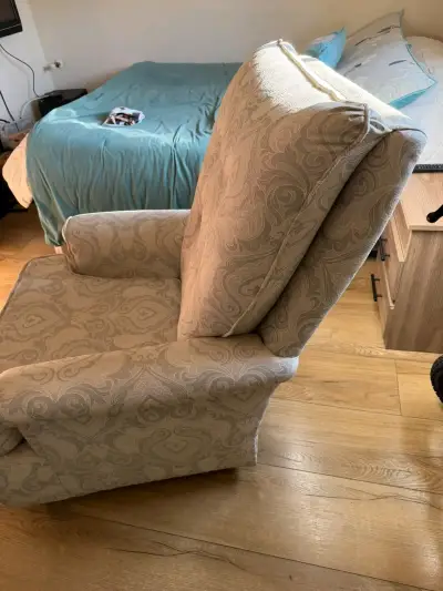 Sillón Bergere tapizado en tela estampada - miniatura 5