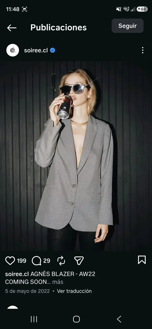 Blazer de mujer a cuadros estilo casual - 2