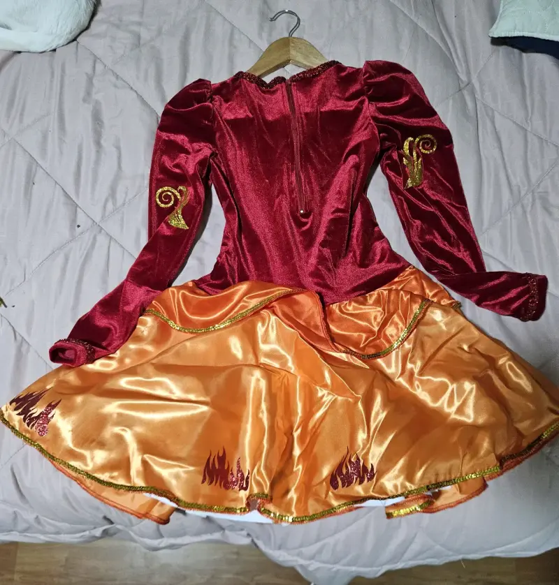 Vestido de diablada escolar - 4