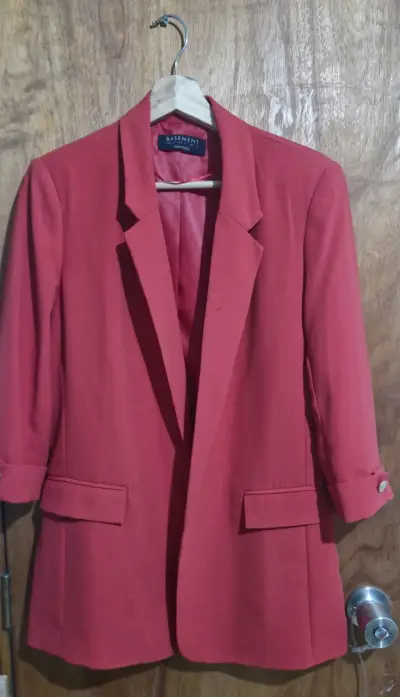 Blazer rojo mujer Basement elegante - miniatura 1