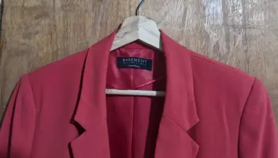 Blazer rojo mujer Basement elegante - miniatura 2