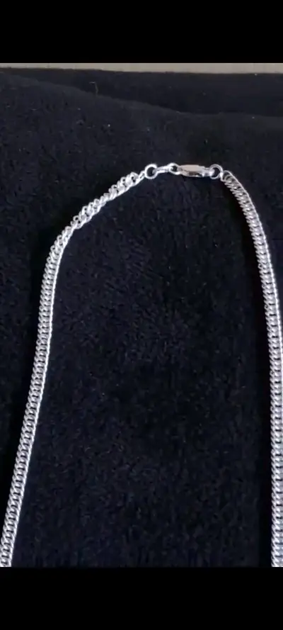 Cadena de plata estilo cubano - miniatura 3