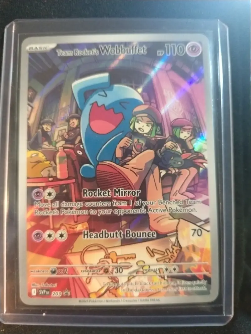 Carta Pokémon Team Rocket's Wobbuffet holográfica