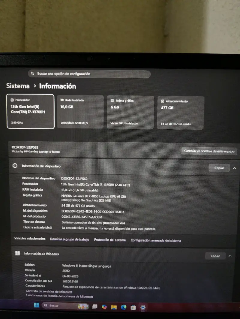 HP Victus 15 Gamer | i7 13700H | RTX 4050 - 3
