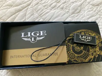 Reloj LIGE diseño elegante azul metálico - miniatura 2