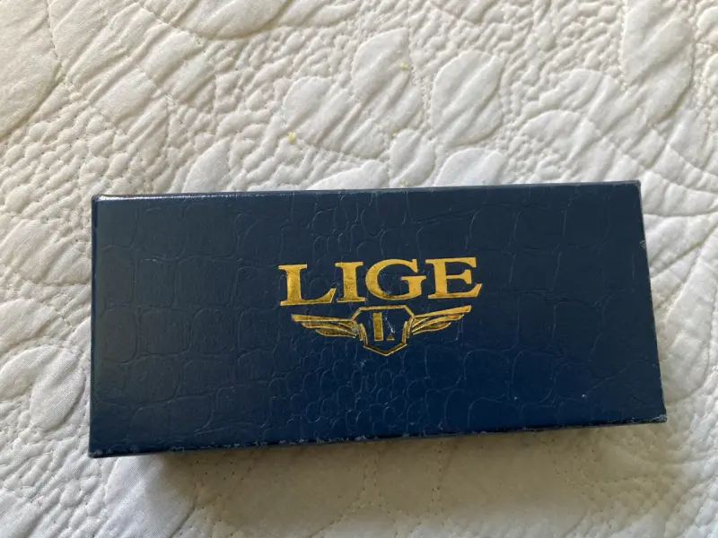 Reloj LIGE diseño elegante azul metálico - 6