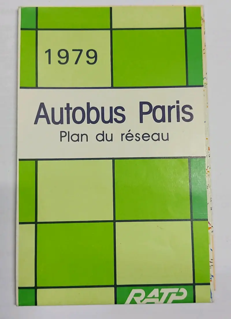 Mapa Autobús París 1979 RATP - 1