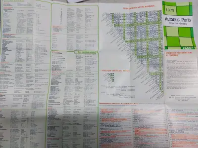 Mapa Autobús París 1979 RATP - miniatura 3