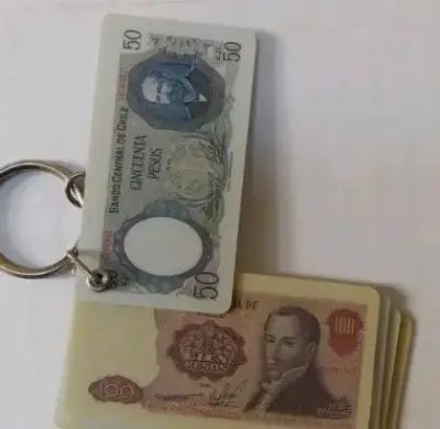 Llavero ochentero de billetes chilenos - miniatura 3